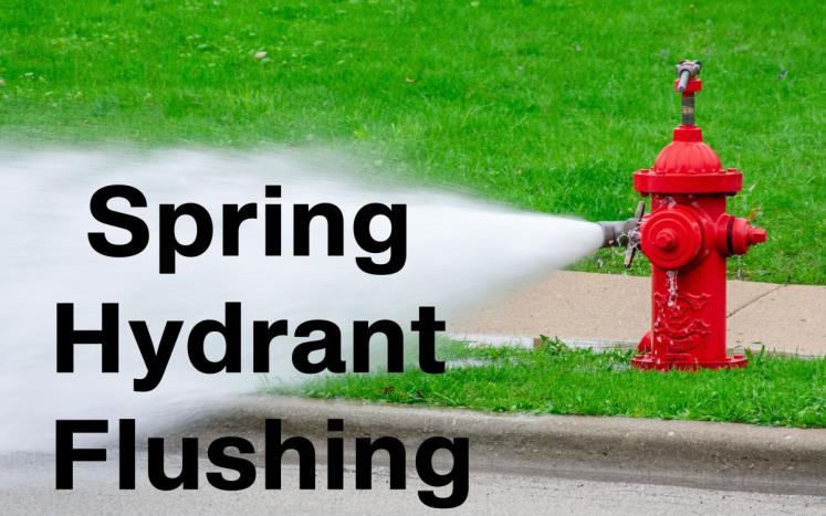 hydrant being flushed