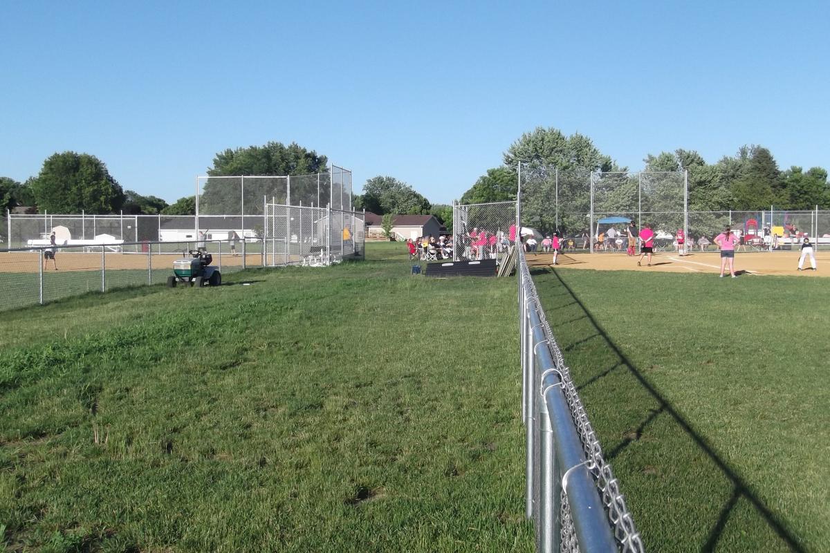 Britson Park on Roland’s West Side – 2 baseball/softball fields, a play structure and soccer fields