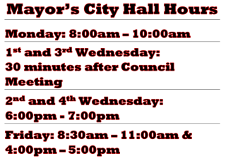 mayor hours